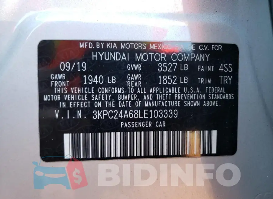3KPC24A68LE103339 Photo# 12