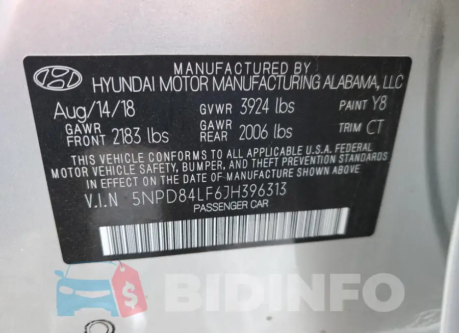 5NPD84LF6JH396313 Photo# 12