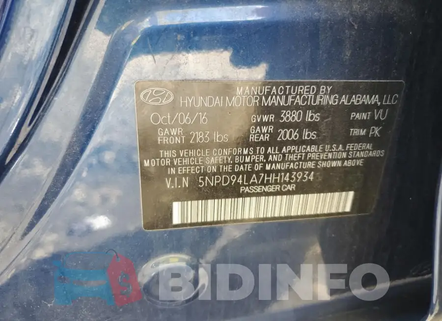 5NPD94LA7HH143934 Photo# 12