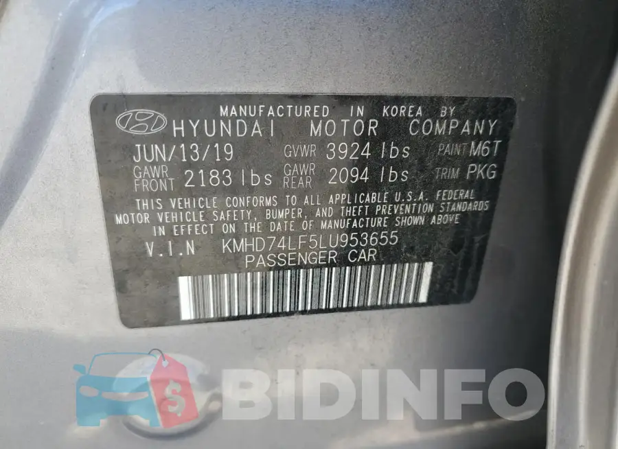 KMHD74LF5LU953655 Photo# 12