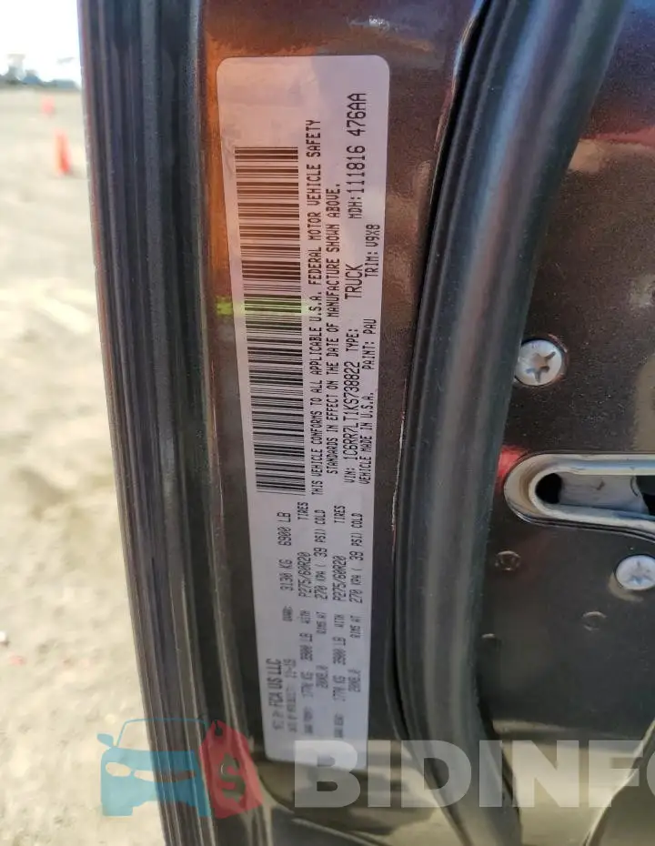 1C6RR7LT1KS738822 Photo# 12