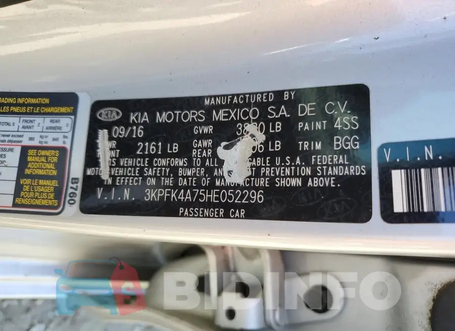 3KPFK4A75HE052296 Photo# 12