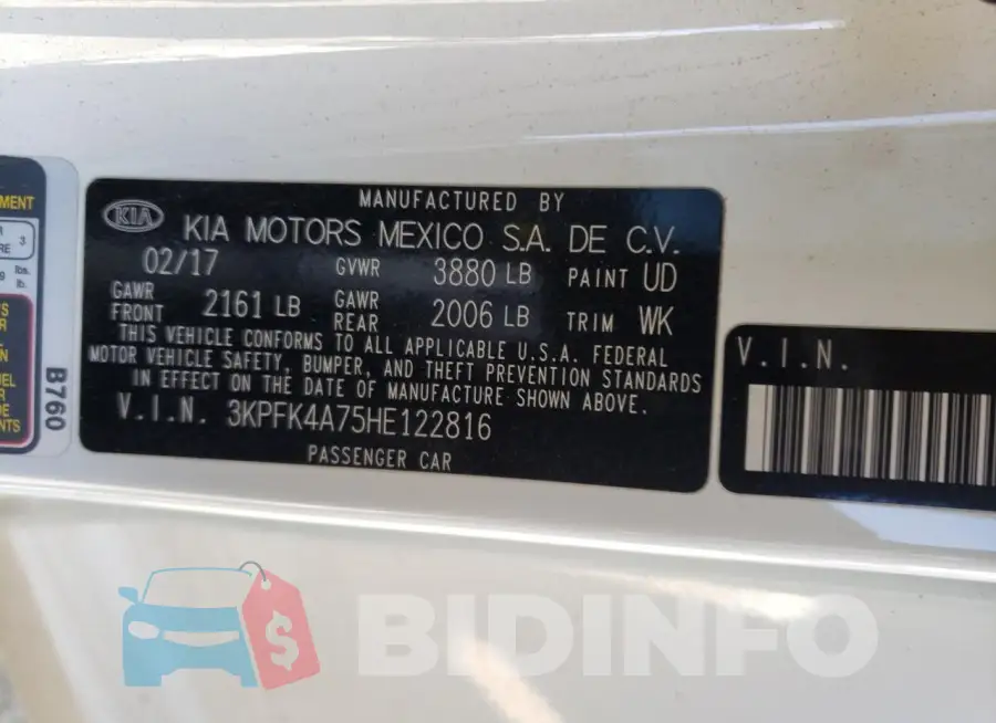 3KPFK4A75HE122816 Photo# 13