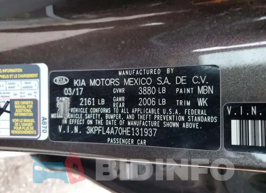 3KPFL4A70HE131937 Photo# 13