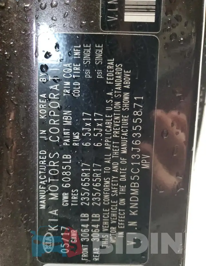 KNDMB5C13J6355871 Photo# 13
