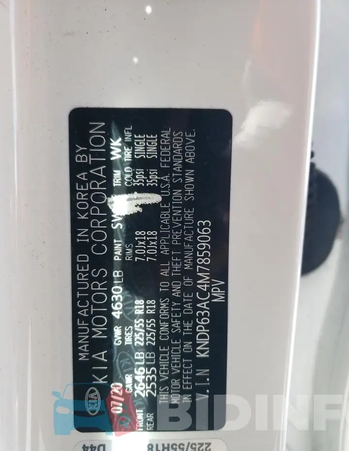 KNDP63AC4M7859063 Photo# 13