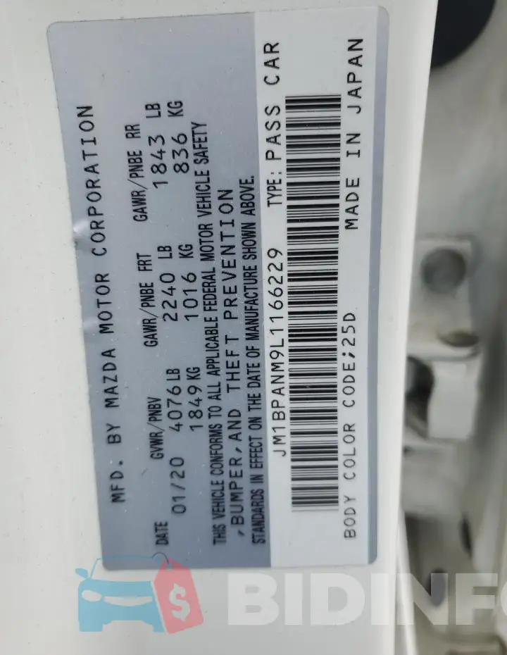 JM1BPANM9L1166229 Photo# 12