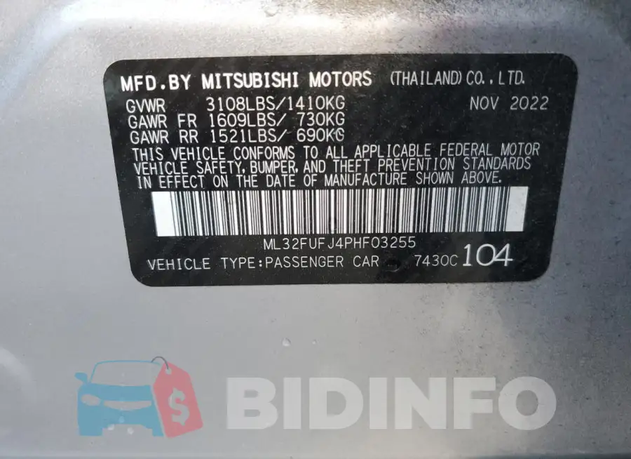 ML32FUFJ4PHF03255 Photo# 13