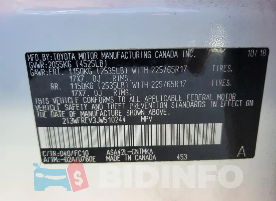 2T3WFREV3JW510244 Photo# 12