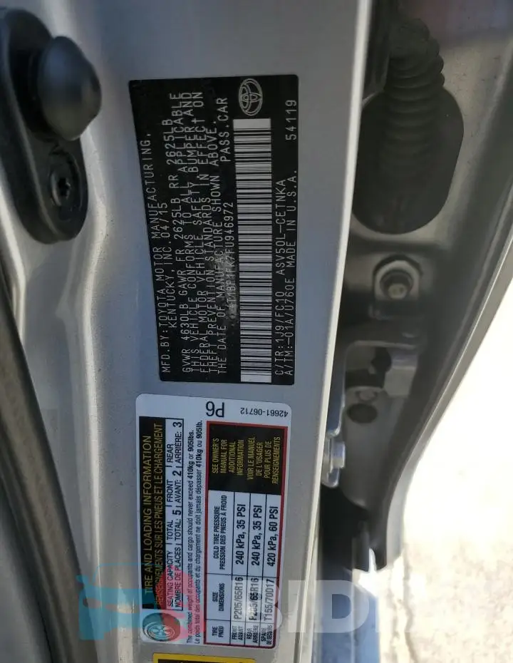 4T1BF1FK7FU946972 Photo# 12