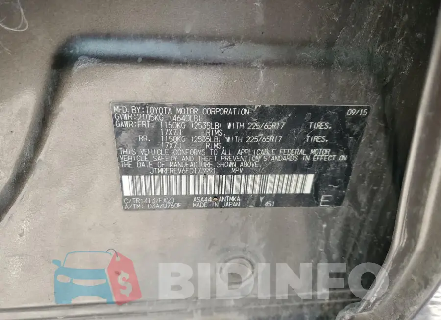 JTMRFREV6FD173991 Photo# 12