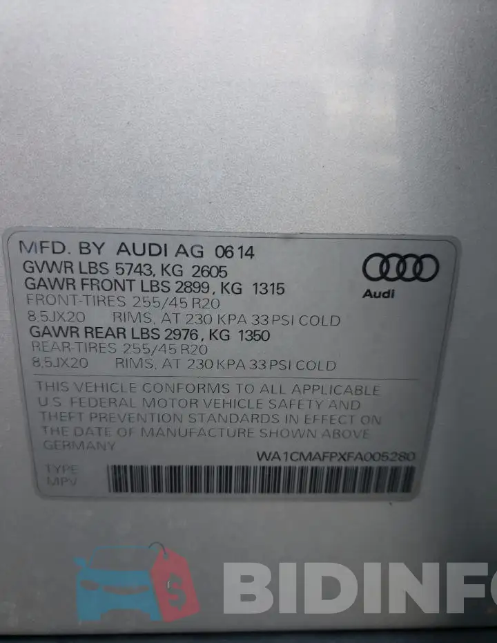 WA1CMAFPXFA005280 Photo# 13
