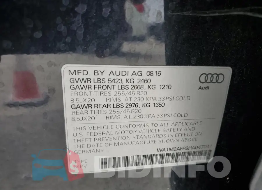 WA1M2AFP8HA047041 Photo# 14
