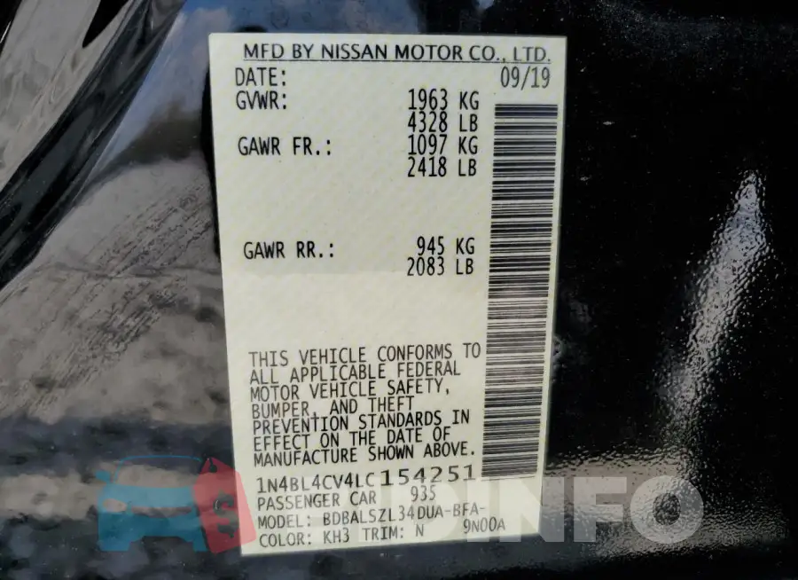 1N4BL4CV4LC154251 Photo# 13