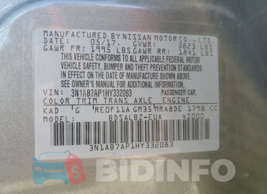 3N1AB7AP1HY332083 Photo# 12