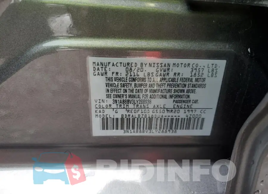 3N1AB8BV3LY288938 Photo# 12