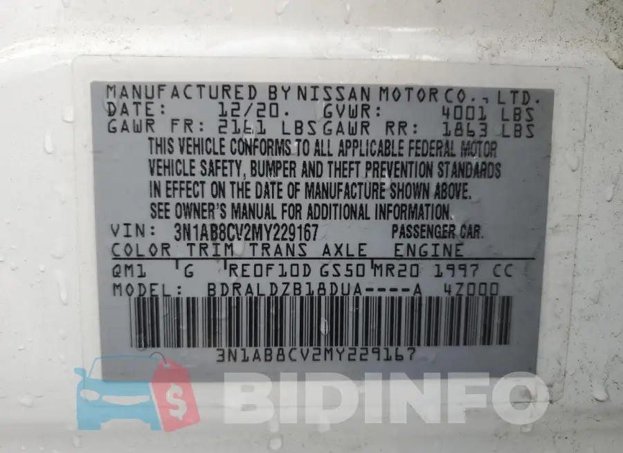 3N1AB8CV2MY229167 Photo# 13