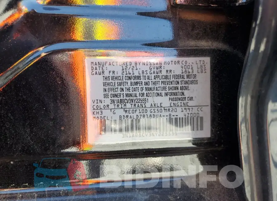 3N1AB8CV3NY225551 Photo# 12