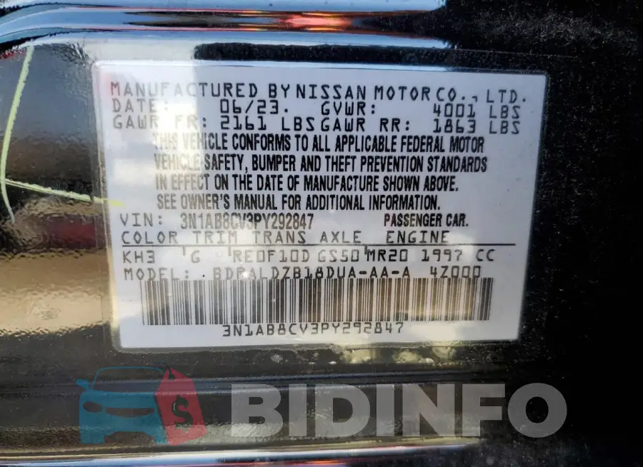 3N1AB8CV3PY292847 Photo# 13