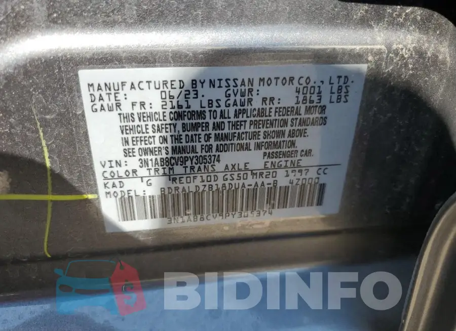 3N1AB8CV9PY305374 Photo# 12