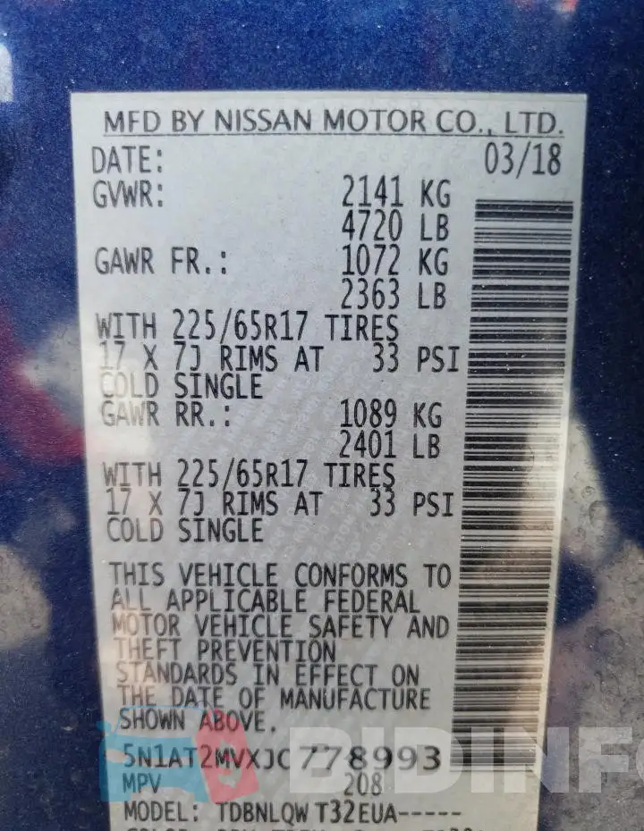 5N1AT2MVXJC778993 Photo# 14