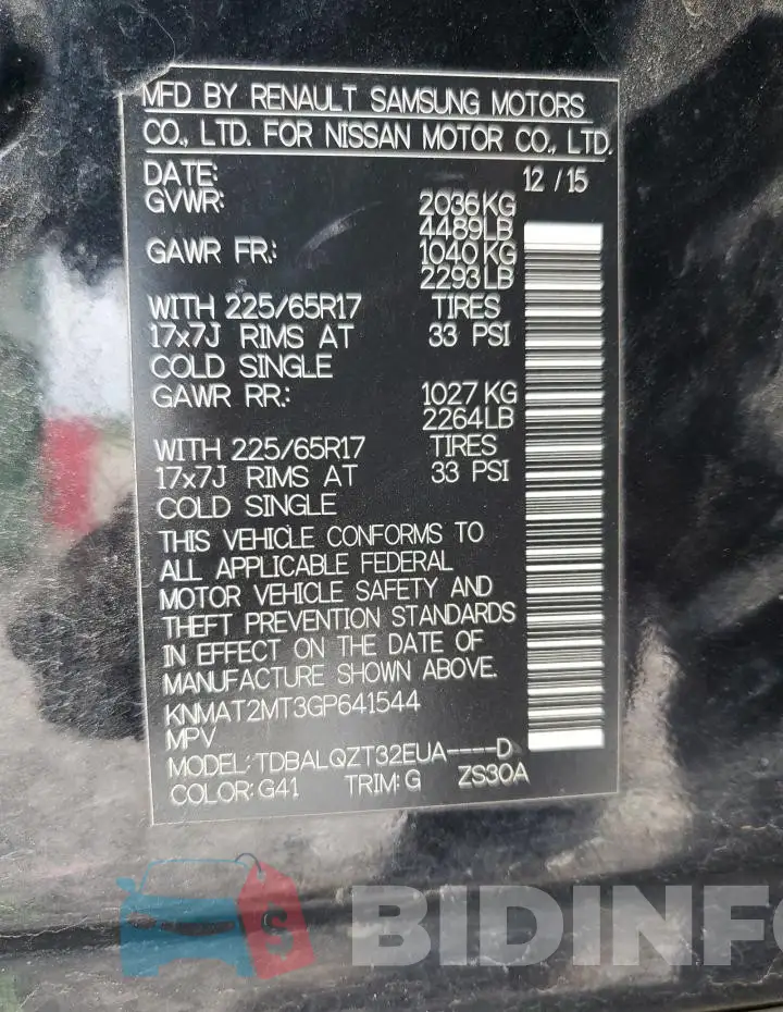 KNMAT2MT3GP641544 Photo# 13