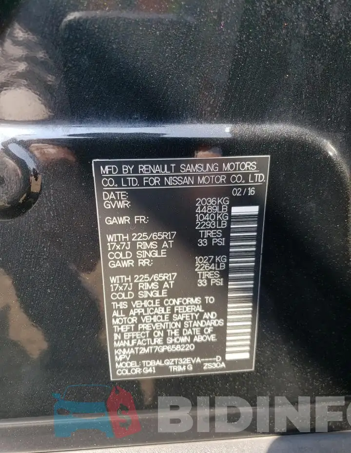 KNMAT2MT7GP658220 Photo# 12