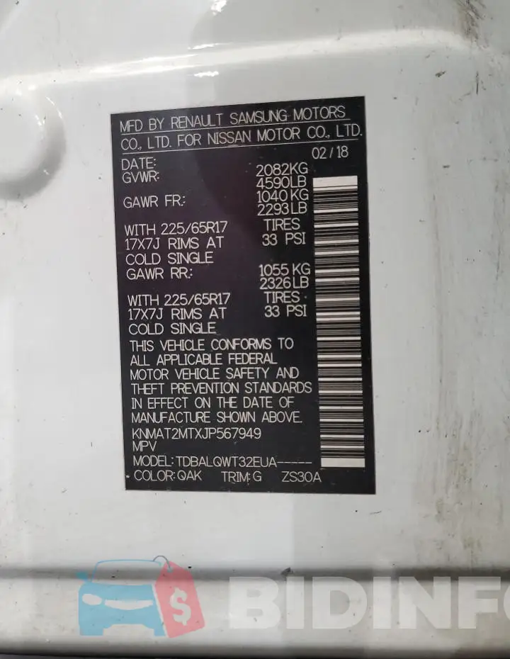 KNMAT2MTXJP567949 Photo# 12
