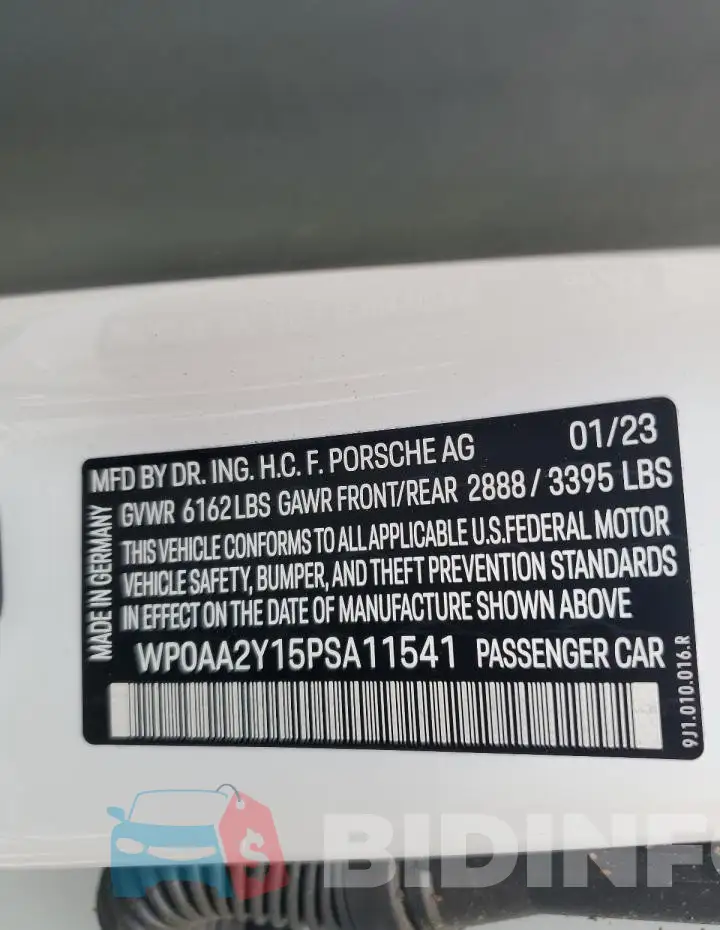 WP0AA2Y15PSA11541 Photo# 12