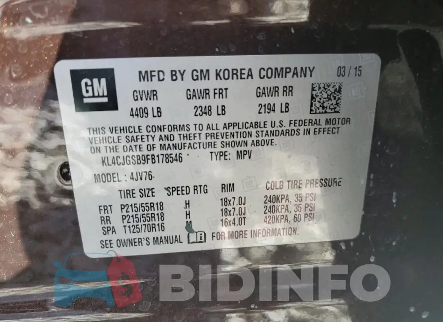 KL4CJGSB9FB178546 Photo# 13