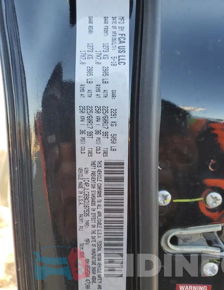 1C4PJLCB9KD187535 Photo# 12