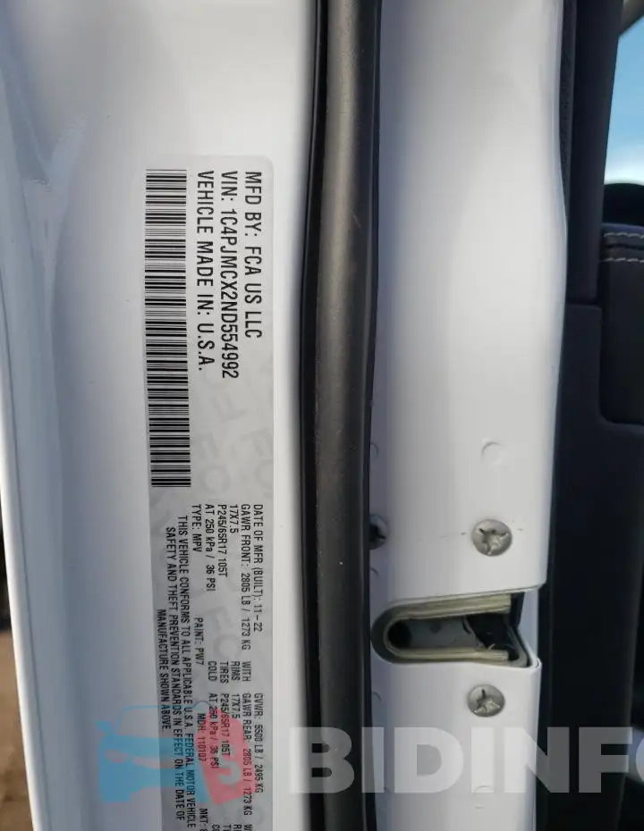 1C4PJMCX2ND554992 Photo# 13