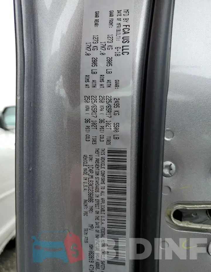 1C4PJMLB3KD236086 Photo# 12