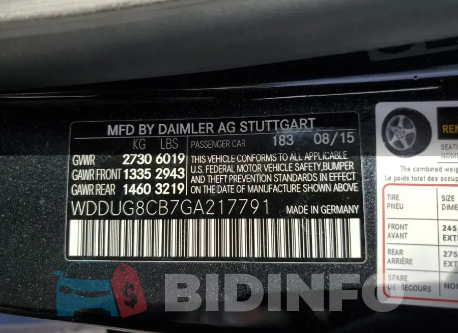 WDDUG8CB7GA217791 Photo# 13