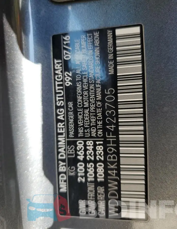 WDDWJ4KB9HF423705 Photo# 12