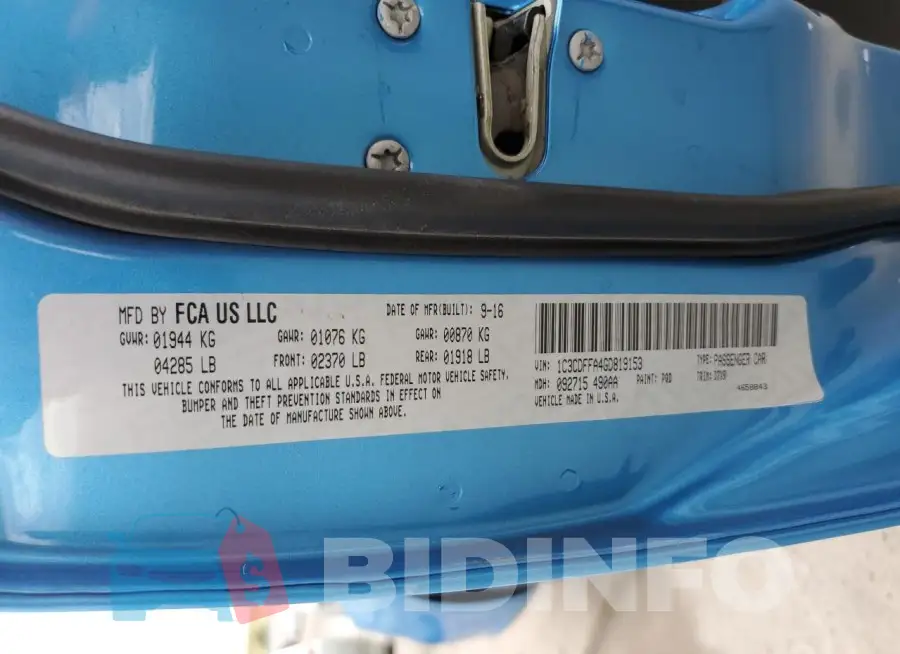 1C3CDFFA4GD819153 Photo# 12