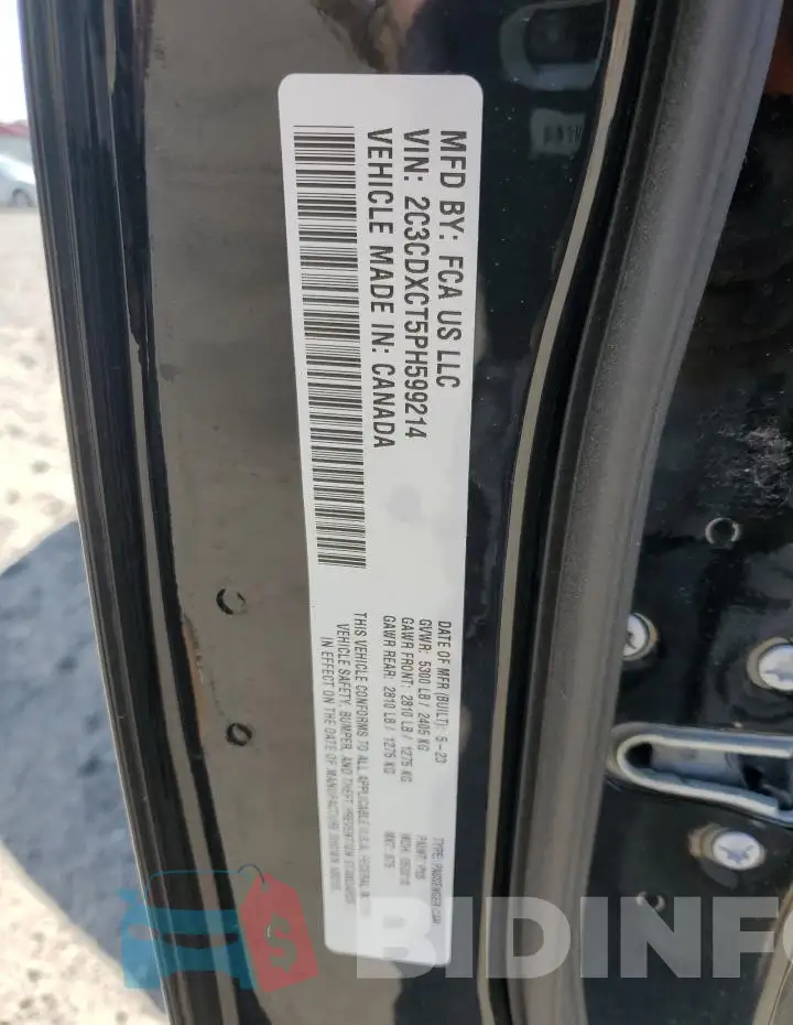 2C3CDXCT5PH599214 Photo# 12
