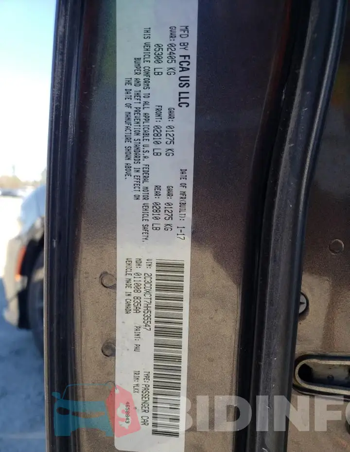 2C3CDXCT7HH535547 Photo# 12