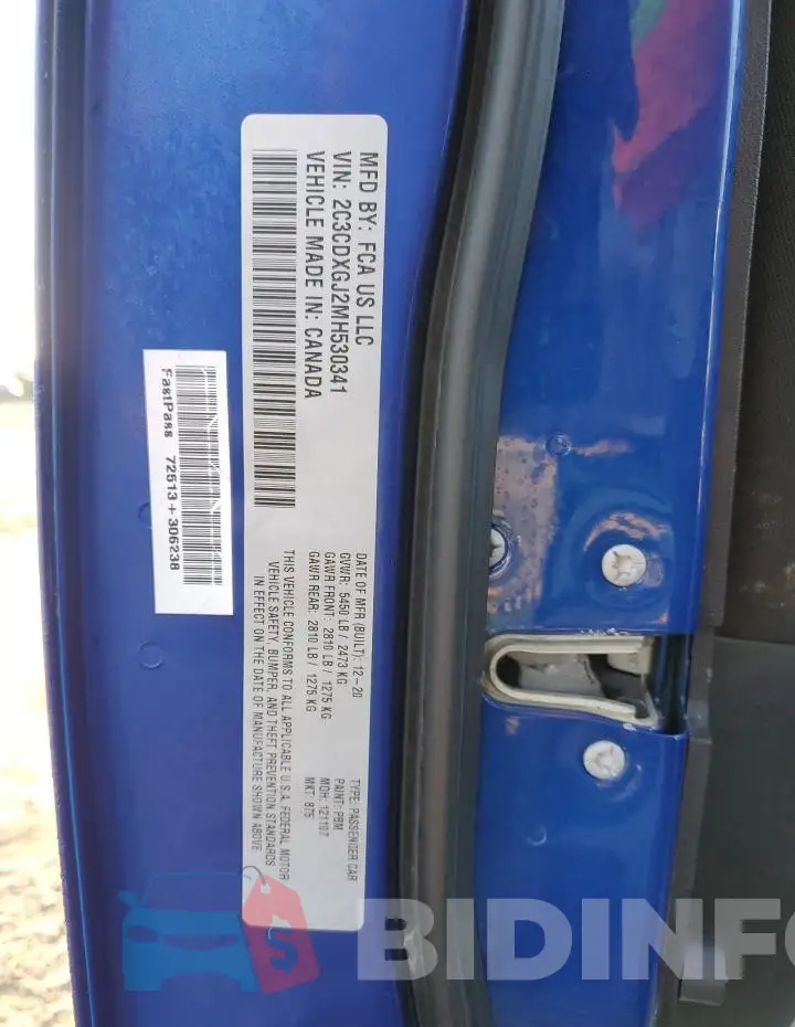 2C3CDXGJ2MH530341 Photo# 12