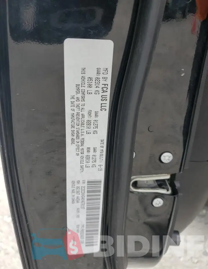 2C3CDXHG4KH678197 Photo# 12