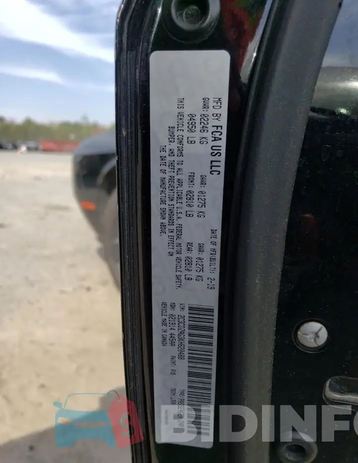 2C3CDZAG3KH620488 Photo# 12