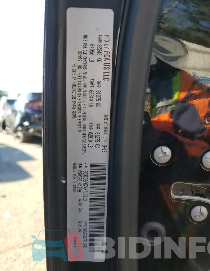 2C3CDZAG7KH717113 Photo# 13