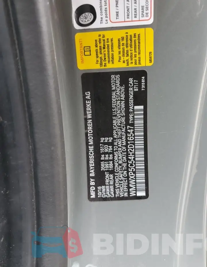 WMWXP5C54H2D16547 Photo# 12