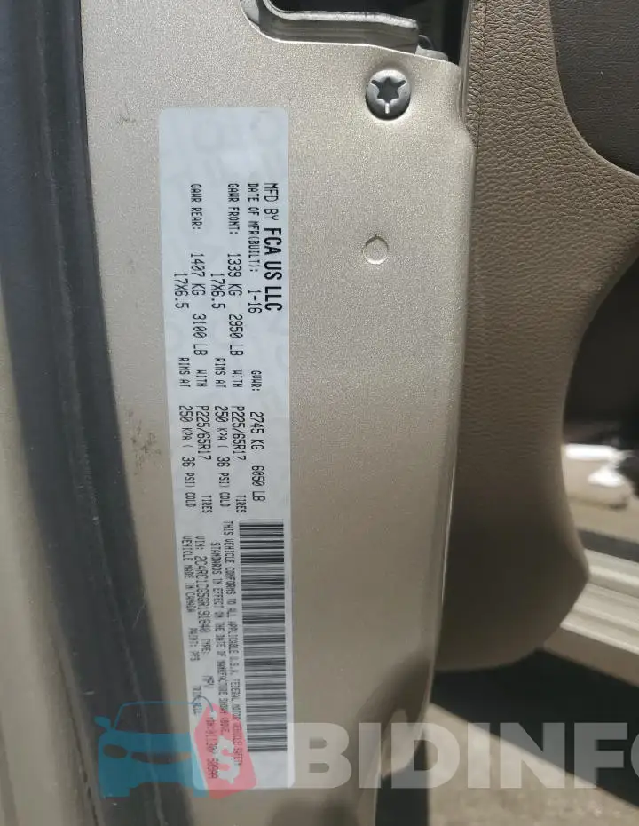 2C4RC1CG5GR191640 Photo# 13