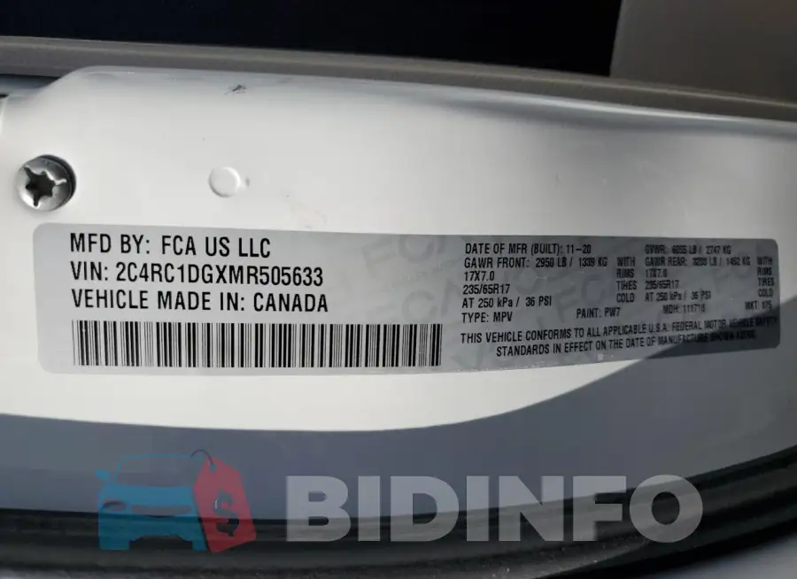 2C4RC1DGXMR505633 Photo# 13