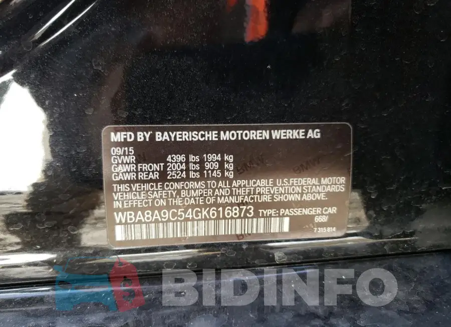 WBA8A9C54GK616873 Photo# 12