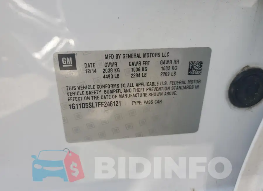 1G11D5SL7FF246121 Photo# 12