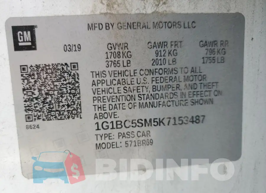 1G1BC5SM5K7153487 Photo# 13