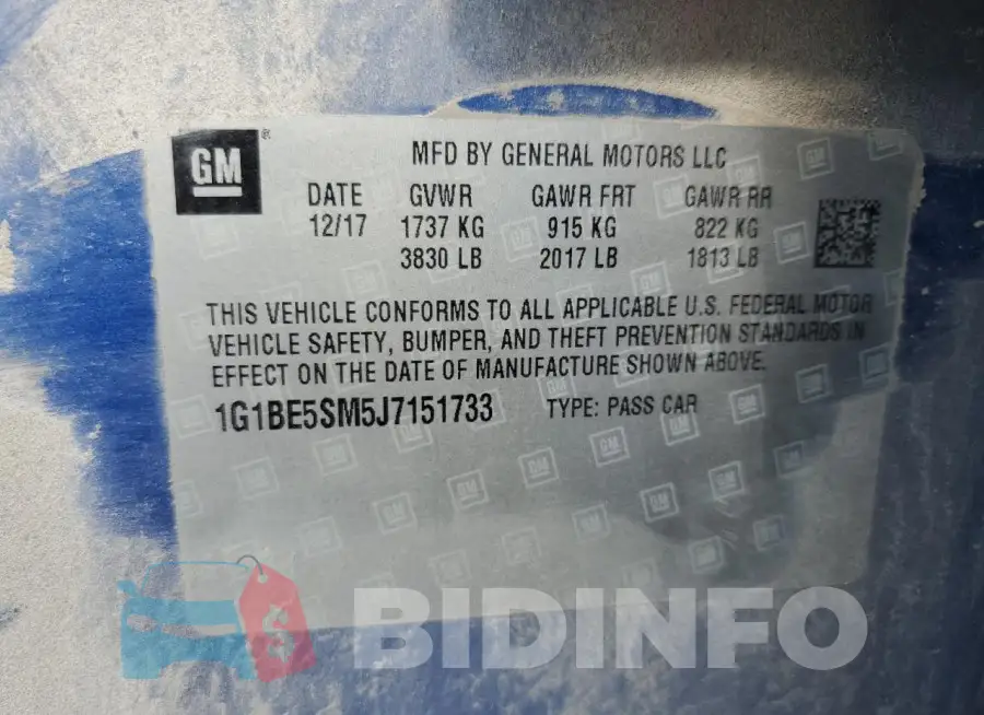 1G1BE5SM5J7151733 Photo# 13