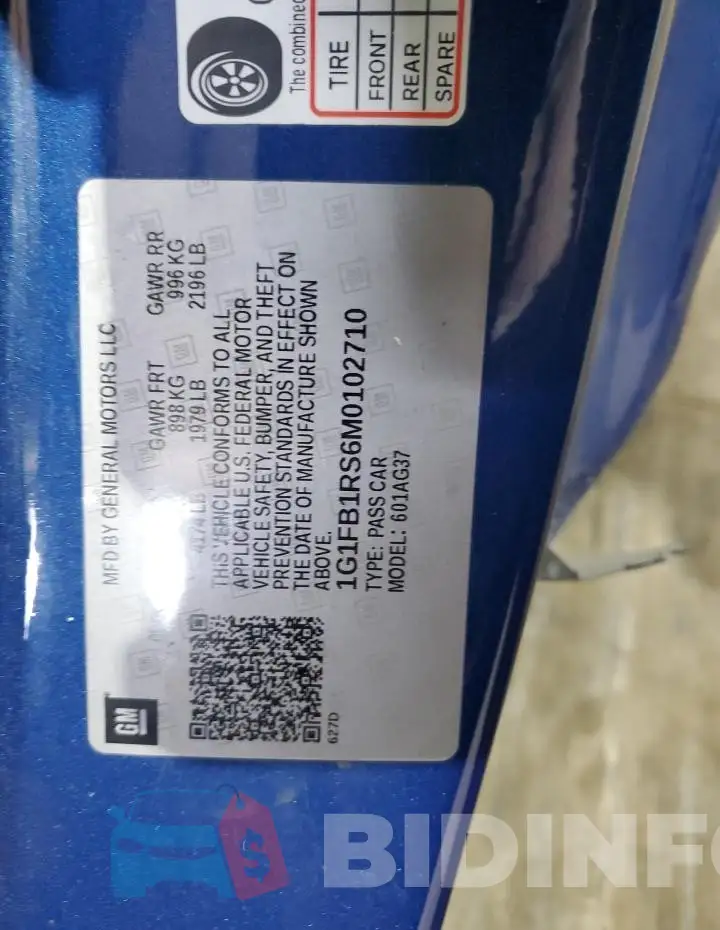 1G1FB1RS6M0102710 Photo# 12